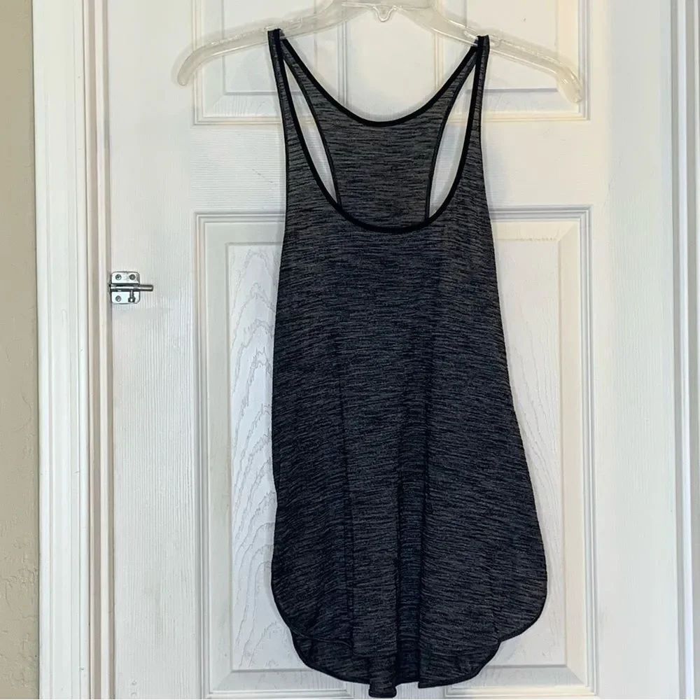 LULULEMON What the Sport Singlet Racerback Tank Top Heathered Black